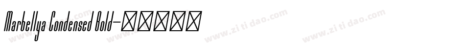 Marbellya Condensed Bold字体转换